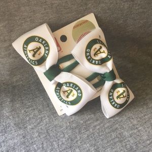 Oakland Athletics hair bows